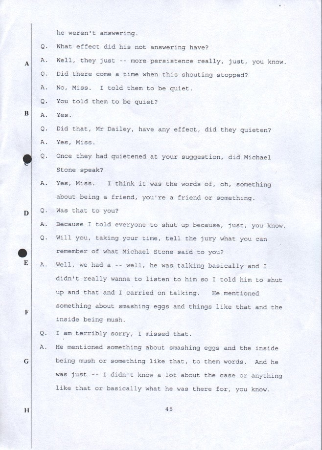 EVIDENCE OF DAMIAN DALEY - FIRST TRIAL - 4